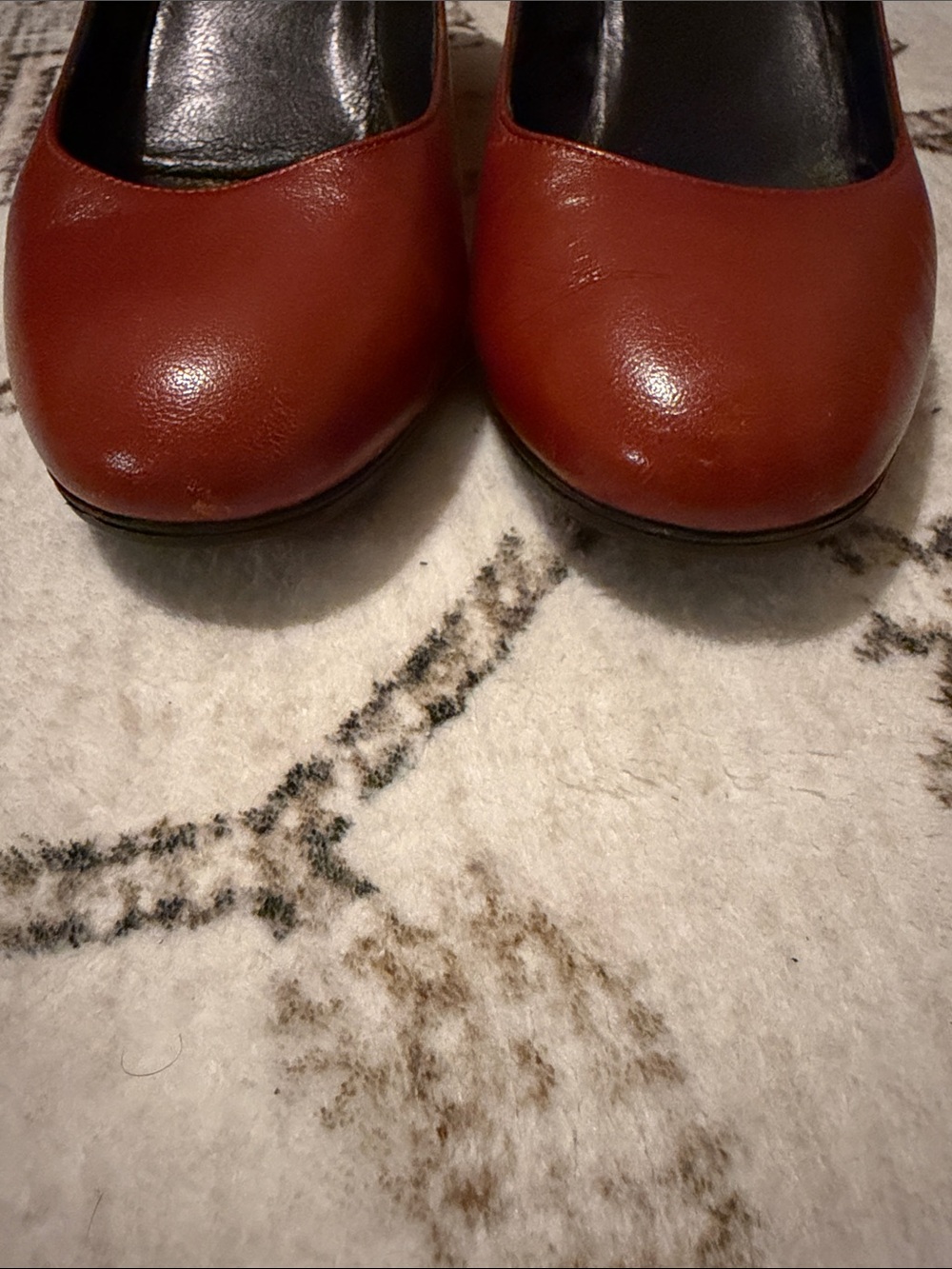 Gucci Women's Brick Red Leather Heels - Picture 2 of 9